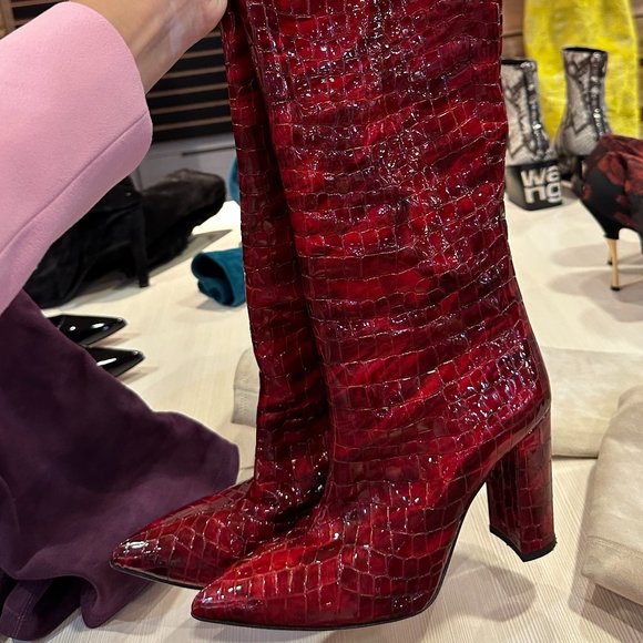 PARIS TEXAS Python Embossed Boots size 39 - Picture 1 of 5